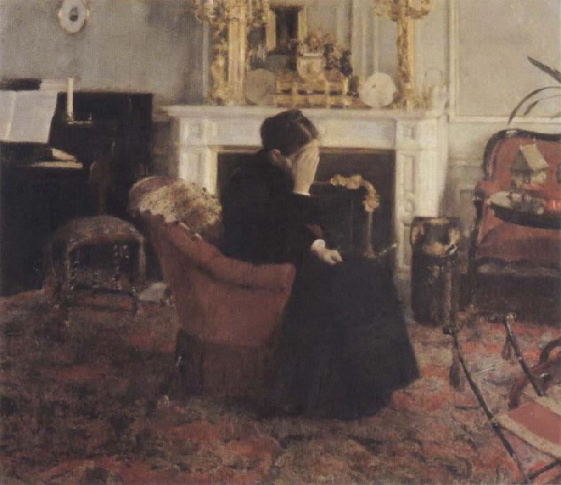Fernand Khnopff Listingto Music by Schumann oil painting image